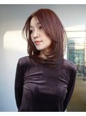 オレンジブラウンとミディアムレイヤー