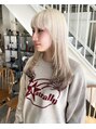 グリーン(green) レイヤーカットとブリーチデザインでつくるトレンドhair