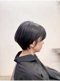 暗めカラー◎ショート×フェザーバング30代40代秋