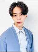 30代大人男性マッシュ×センターパートニュアンスパーマ
