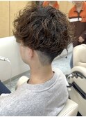 スペインカール刈り上げマッシュ