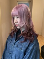 カシェル(cashel kishaba)&nbsp;『ピンク×レッド　ルーツカラー　裾カラー　デザインカラー』