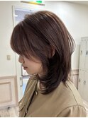 ブリーチなしカラー◆ミディアムレイヤー透明感艶髪