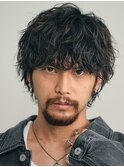 渋谷メンズパーマツイストスパイラルパーマッシュウルフカット