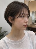 ショートカット/ショートボブ/ボブ/暗髪カラー/艶カラー