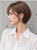 20代30代40代50代ナチュラル大人可愛いレイヤーショートボブ
