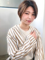 アコロン(acoron)&nbsp;小顔_デザインカラー_厚めバング_ローライト_スリークボブ