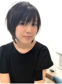 大人かわいい暗髪アッシュショート【corte別府/大分】