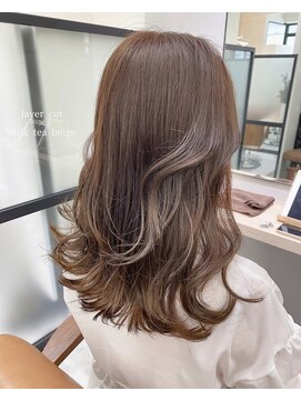 ミリー 梅田店(milly) 【梅田】ブリーチ1回ありのミルクティーベージュ