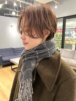 ジアン バイ ミルボン NU茶屋町+(GIEN by milbon)&nbsp;前下がり大人ハンサムショートボブ20代30代40代50代田中俊成
