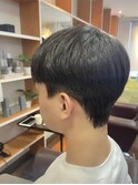 韓国風ダウンパーマ×コンマバングが人気◎