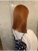 LANY横浜 オレンジブラウン×切りっぱなし