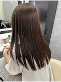 髪質改善トリートメント　ナチュラルブラウン　ストレート