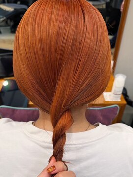 テテ ニコ(tete nico) 【大前晴奈】アプリコットオレンジ/艶々ロング