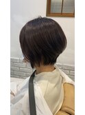 大人ショートボブ×アッシュベージュ 30代40代50代
