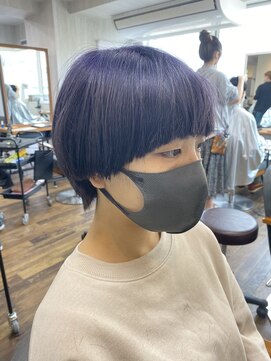 テーラヘアー 瑞江店(TELAHAIR) 季節感じる紫のマッシュショート