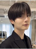 ナチュラルダウンパーマシースルーマッシュ