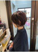 丸みショートカット　【丸み/髪質改善/トリートメント】