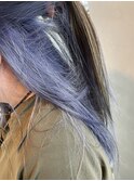 レディース ネイビーシルバーインナーカラー☆