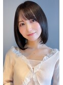 ダークブラウン×清楚系ロブ