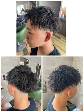 フェードツイストパーマスタイル