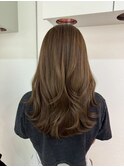 ココアベージュ/オリーブグレー[レイヤーカット/髪質改善/銀座]