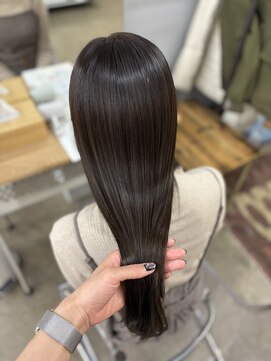 リラクオーレ 三宮 元町(LIRA CUORE) オリーブグレージュ×髪質改善縮毛矯正