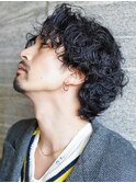 無造作抜け感グランジメンズミディアム