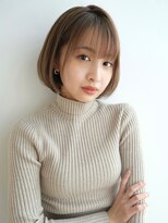 トリッカ シブヤ(TRICCA SHIBUYA)&nbsp;丸みショートボブ/シースルーバング/小顔ヘア