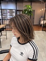 リーチェ(ReCHE by CAPA(旧：CAPA茅ヶ崎店）)&nbsp;ハイライトレイヤーカットダークパープル夏ミルクブラウン16