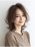 ◇大人可愛い20代30代40代50代ミディアムレイヤー