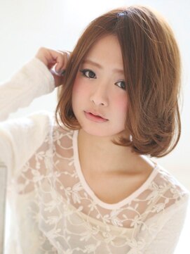 ロエナ(ROENA) ひし形デジタルパーマ耳かけウェーブパーマフォギーベージュ