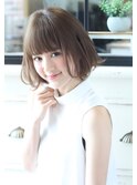 小顔にふんわりボブパーマで可愛さを！！