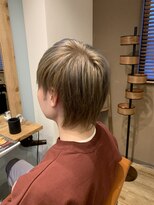 アンプヘア(amphair) ベージュシルバーウルフ