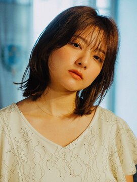 サロン ド ウィズ 西船橋店(Salon de With) ミディアムレイヤーカット/シースルーバング◎30代40代50代