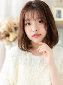 カバーヘア ブリス 戸田公園西口店(COVER HAIR bliss)&nbsp;ショコラベージュ抜け感エアリーミディa戸田公園20代30代40代