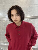 ■メンズボブウルフメンズミディアムメンズロングワックスなし