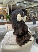 モテ愛されハーフアップ