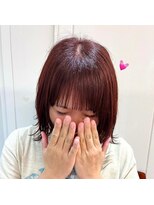 セム(sem) ブリーチ無しのピンクブラウンカラー