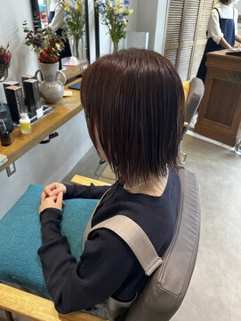 シアン 綱島店(CYAN) 切りっぱなしは私の味方！朝の支度が楽ちんボブ！