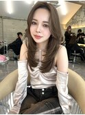韓国ヘアーハッシュカットレイヤーカットグレージュブリーチ無し