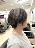 30代40代50代白髪ぼかし丸みショートくびれショート