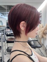 グラフ 日本橋(GRAFF)&nbsp;ショートウルフ/インナーカラー/チェリーレッド