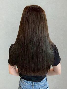 透明感冬カラー韓国風髪質改善艶髪美髪ストレート