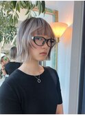【n】ホワイトベージュ,ローライトコントラスト,ボブレイヤー