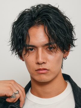 フィフス 原宿(fifth) 渋谷シャドウパーマメンズカットラウンドマッシュセンターパート