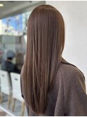 ブリーチなしでつくるヘーゼルベージュ