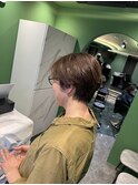 乾かすだけでまとまる丸みショートボブ