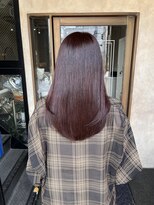 エラ(ere)&nbsp;ボルドー　赤髪　ラベンダーレッド　暖色カラー　レッドブラウン