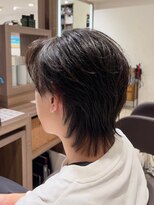 トリッカ シブヤ(TRICCA SHIBUYA)&nbsp;メンズウルフ/韓国風センターパート/黒髪ショート/束感ウルフ